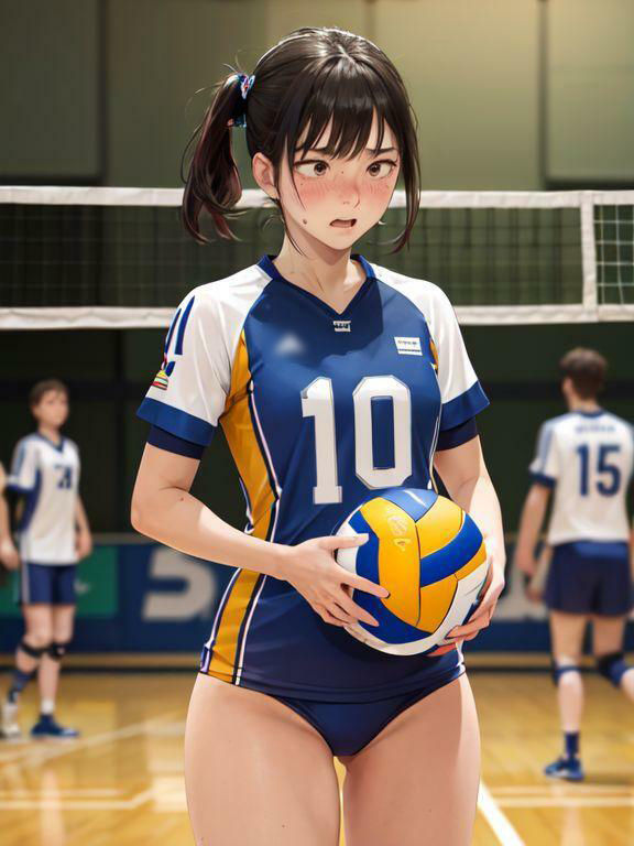 サンプル画像5:AI美少女 アスリート痴態 バレー(AI kawaii girl) [d_369268]