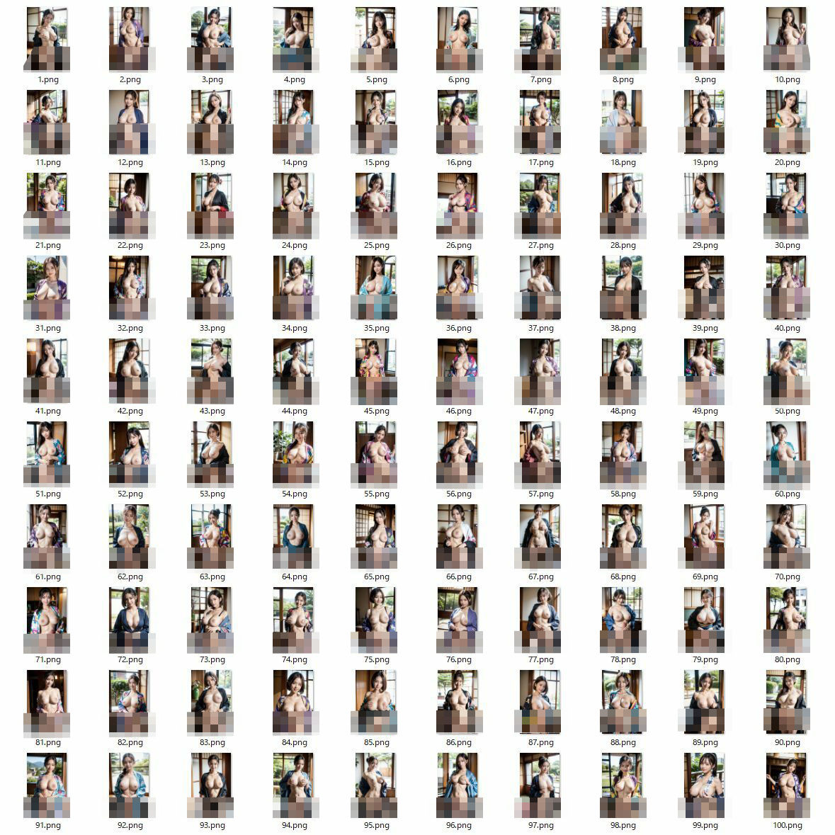 サンプル画像4:お姉さんのふたなり和服（着物＆浴衣）はだけヌード写真集 立ちポーズ編 その1(AI Maker.Love) [d_369356]