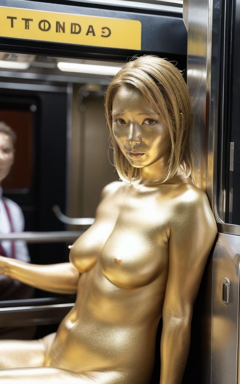 サンプル画像1:【金粉AI美女】金粉オフィスレディ（ヌード編）(どこでも金粉AI美女) [d_369416]