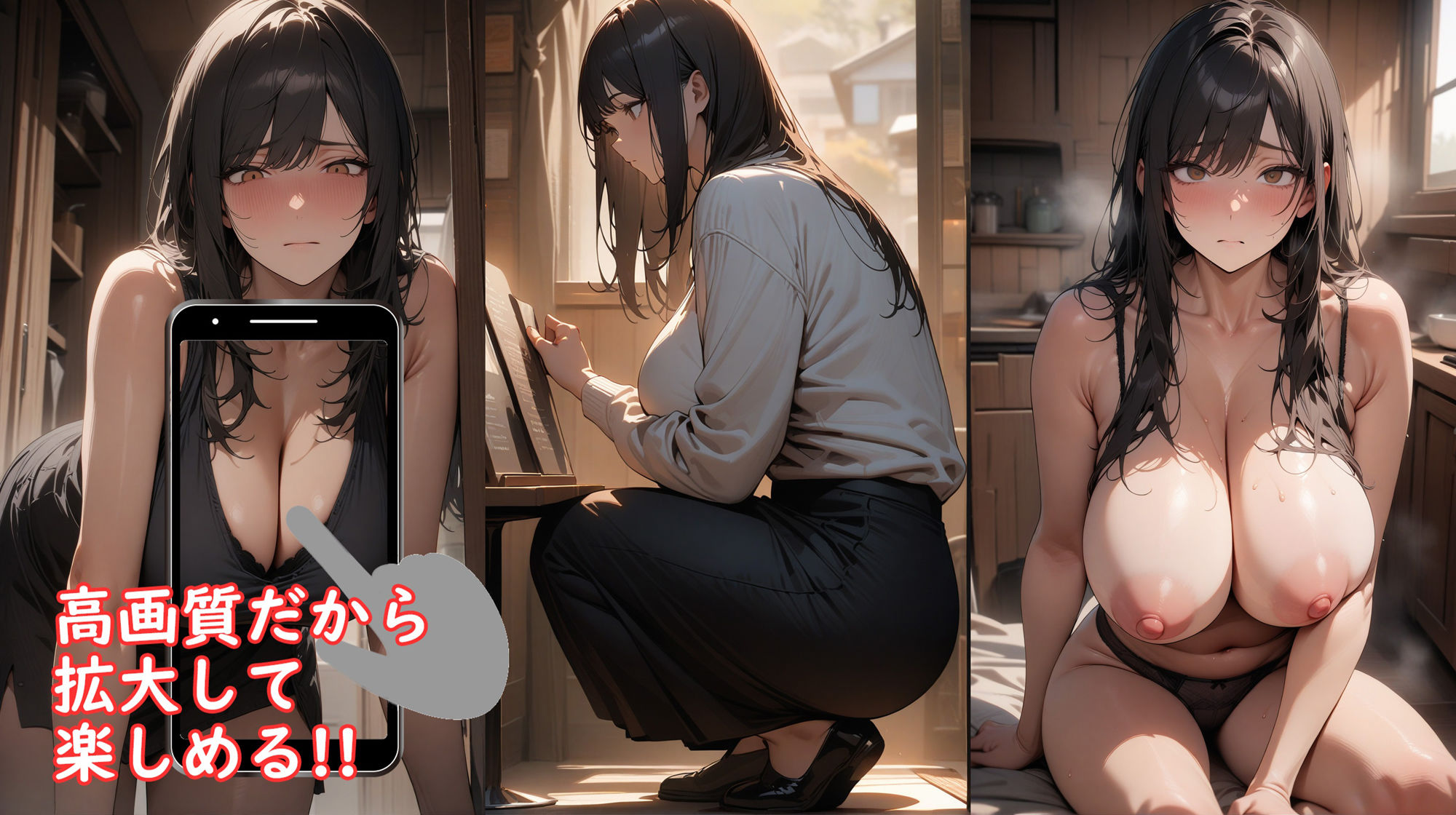 サンプル画像1:シてる行為をガン見してくる巨乳のお姉さん 1(vrAI) [d_369427]