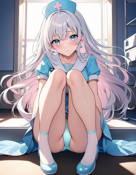 サンプル画像1:ナースのしゃがみパンチラ(D.P.H.) [d_369433]