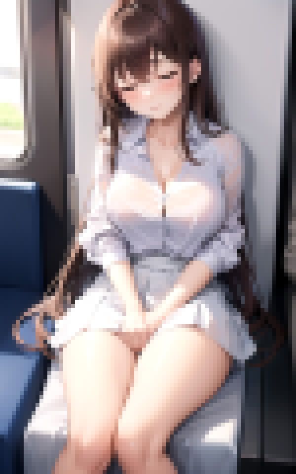 サンプル画像5:バスで寝落ちしている爆乳美女(サイバー快楽園) [d_369500]