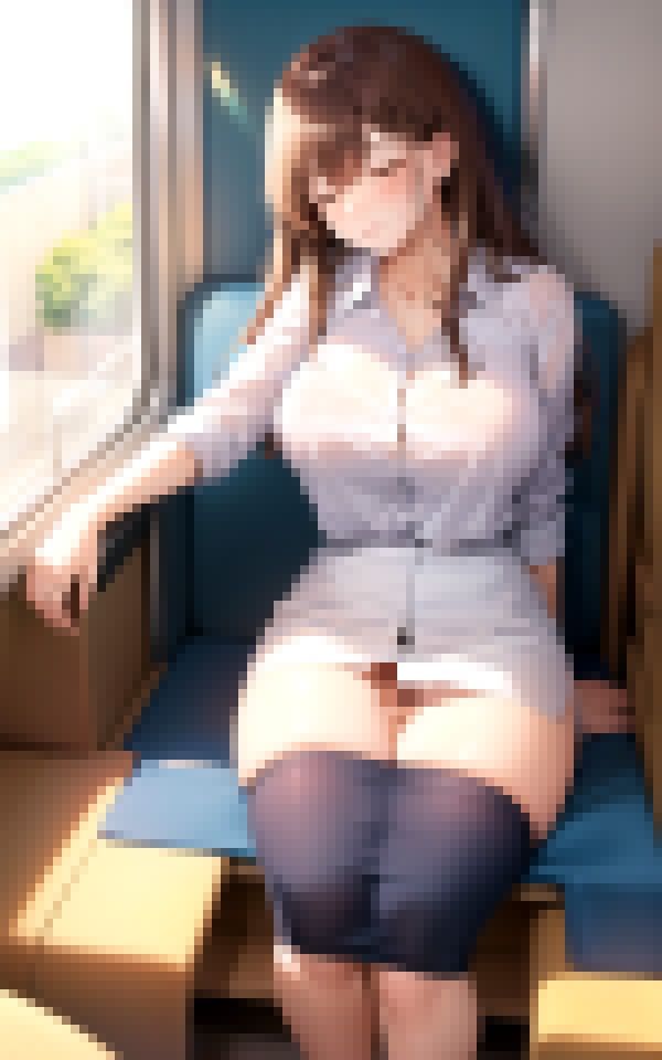 サンプル画像6:バスで寝落ちしている爆乳美女(サイバー快楽園) [d_369500]