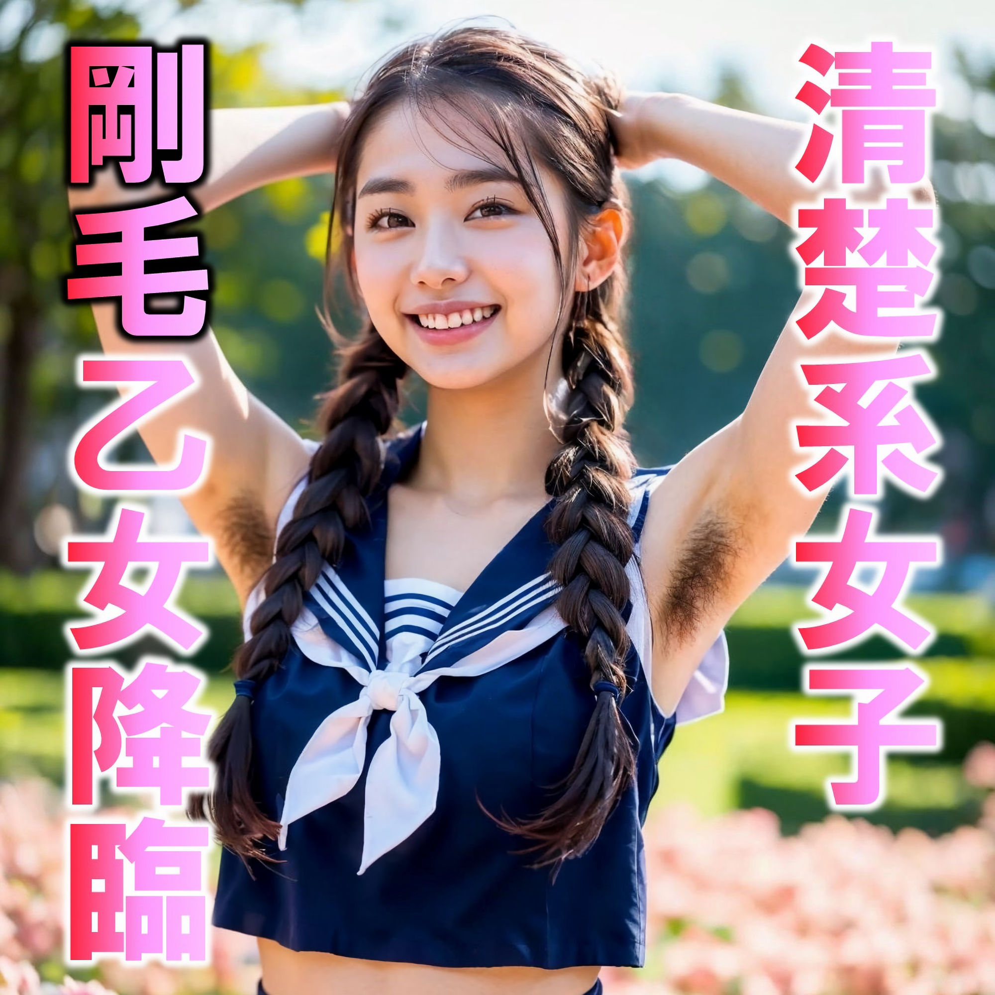 サンプル画像2:剛毛乙女 ザ・剛毛2 制服水着ヌード編(いずみ堂) [d_369748]