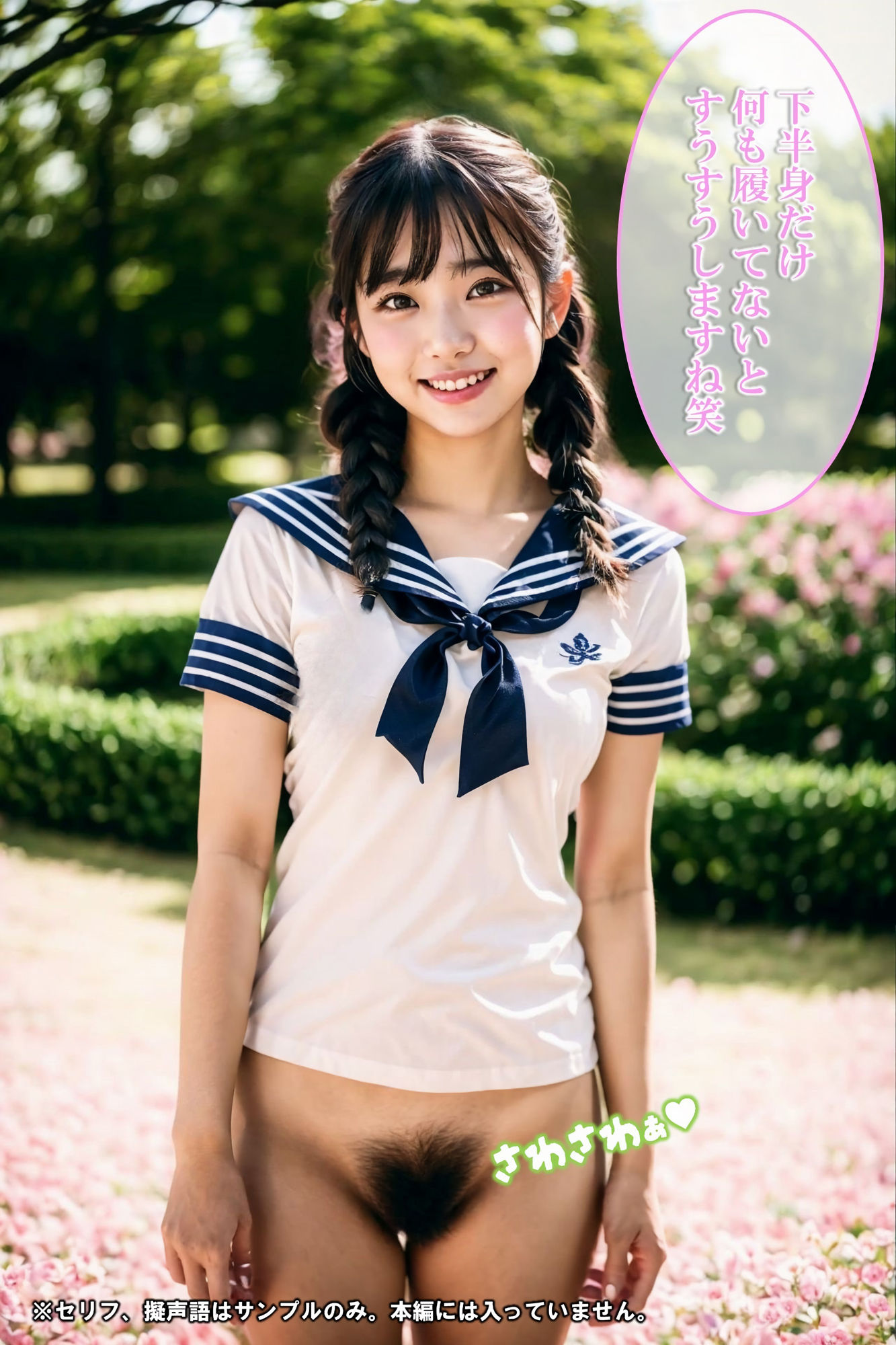 サンプル画像3:剛毛乙女 ザ・剛毛2 制服水着ヌード編(いずみ堂) [d_369748]