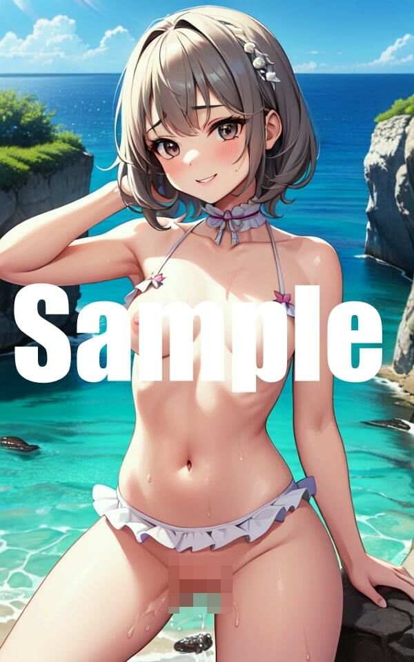 サンプル画像1:激かわ！！フリルビキニ美女(おっとり巨乳) [d_369806]