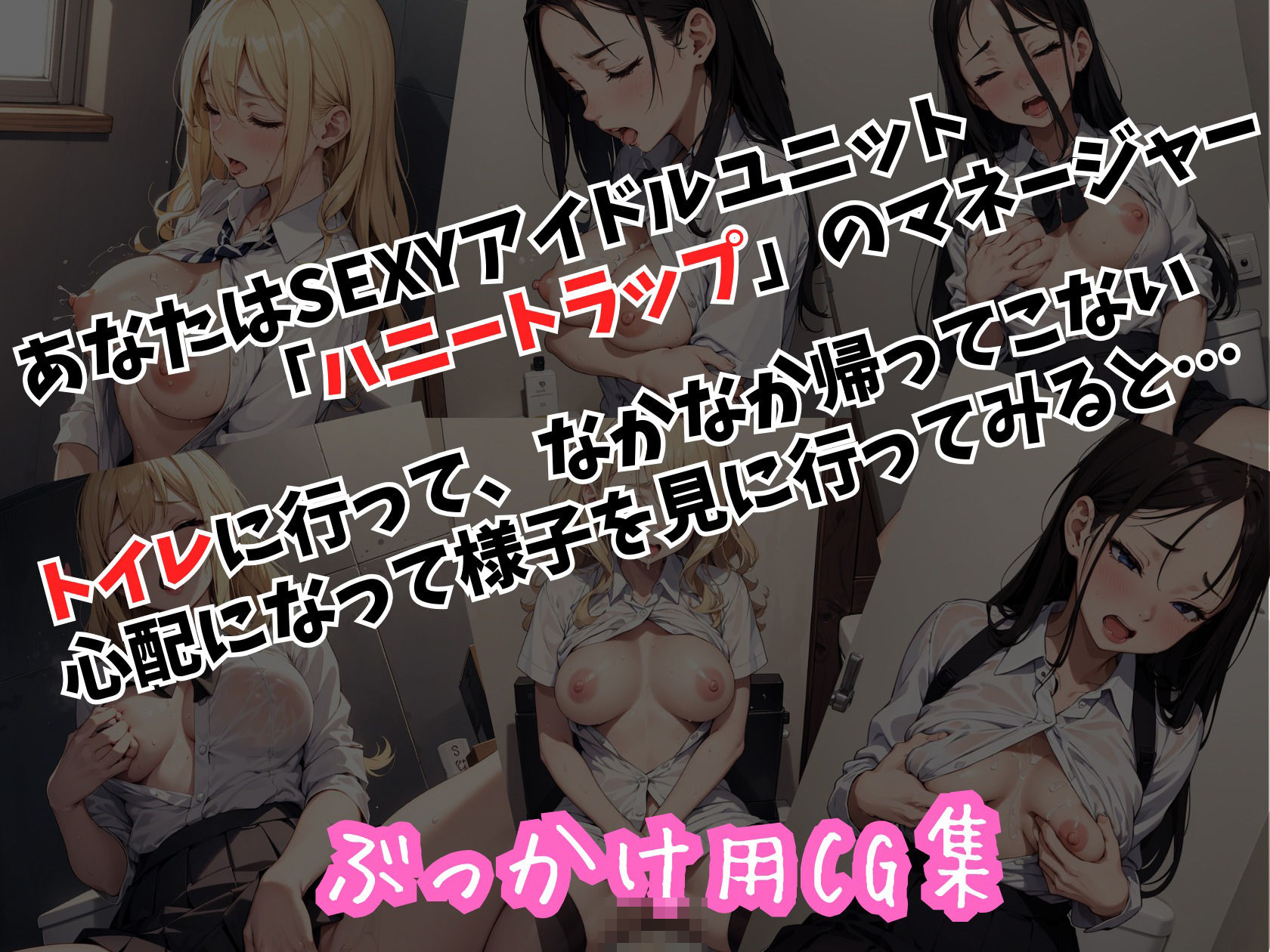 サンプル画像2:ハニートラップ ぶっかけ用CG集 OLトイレオナニー編(はちみつ本舗) [d_369949]