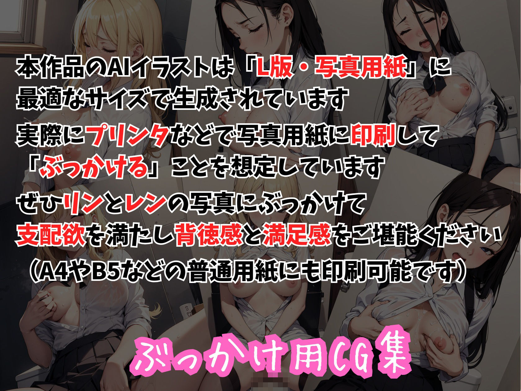 サンプル画像3:ハニートラップ ぶっかけ用CG集 OLトイレオナニー編(はちみつ本舗) [d_369949]