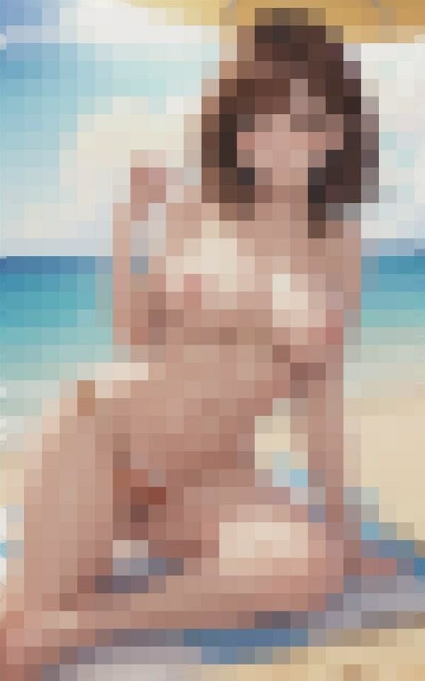 サンプル画像2:海辺の巨乳美女 柔肌露出(brownTbear) [d_370013]