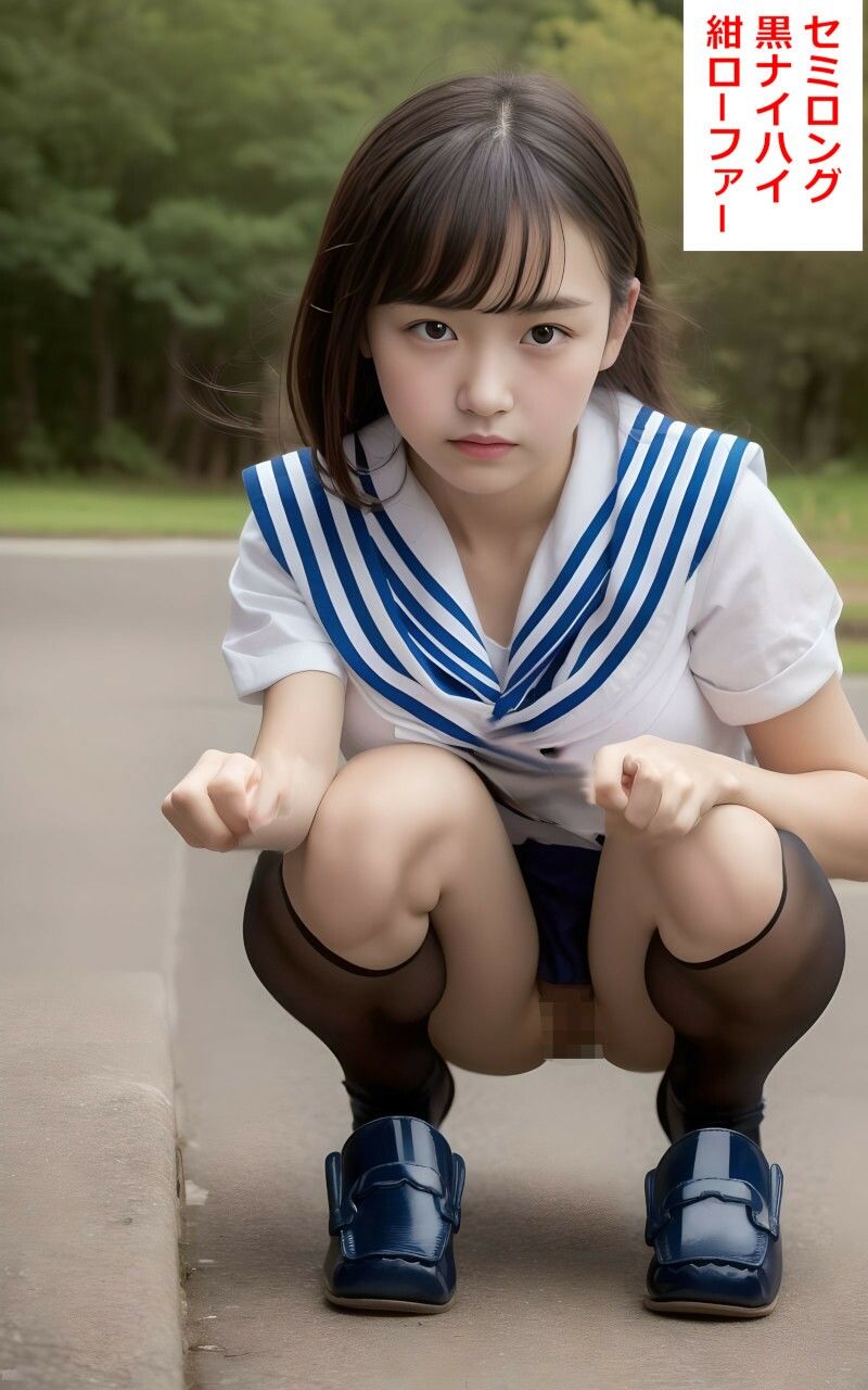 サンプル画像6:奥さんちょっとだけ、乳だしてうんこ坐りしてもらってもいいっすか？セーラーコスプレ編(えろすとぴあ) [d_370061]