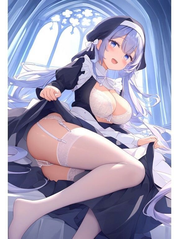 サンプル画像2:【ボテ腹シスターの懺悔室】巨乳淫乱シスターをメスイキさせ孕ませた罪滅ぼしの記録(AI欲イラスト屋さん：わんたんめん) [d_370382]