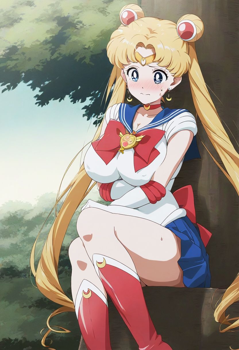 サンプル画像1:野生少女 セー〇ー〇ーン（月野〇さぎ）(わんだふぉおAI) [d_370485]