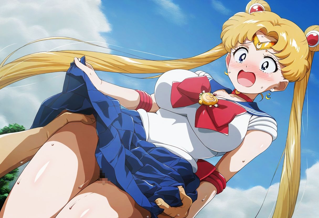 サンプル画像4:野生少女 セー〇ー〇ーン（月野〇さぎ）(わんだふぉおAI) [d_370485]