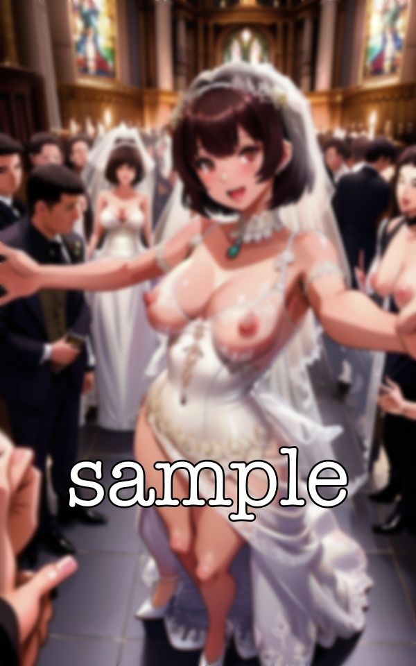 サンプル画像5:結婚式で露出しちゃうスペシャル！結婚当日におっぱいを親戚の前で露出しまくる(トリビアの熟女) [d_370740]