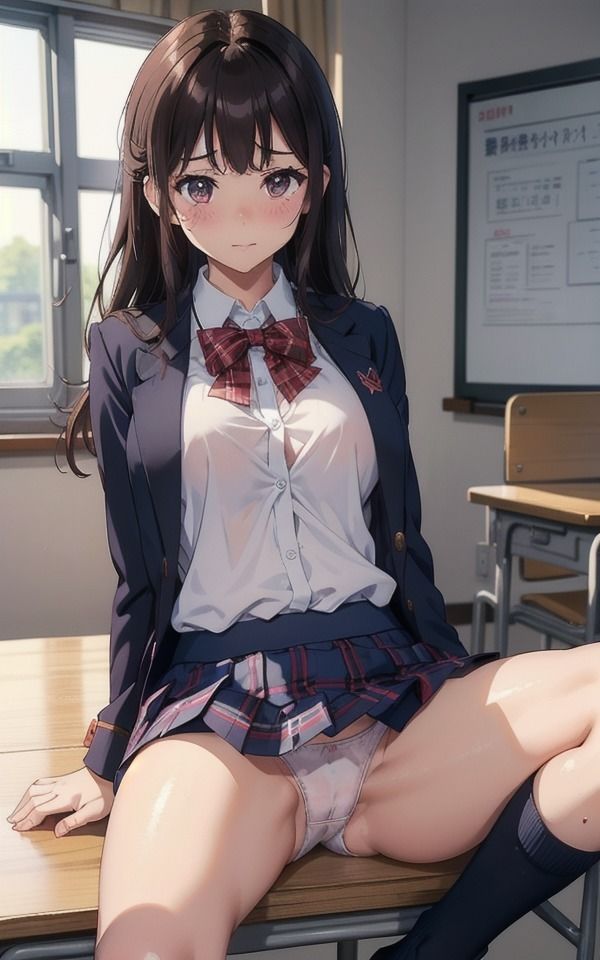 サンプル画像2:濡れまくる放課後〜淫らなポーズで誘惑する美少女JK(痴女ステンドグラス) [d_370797]