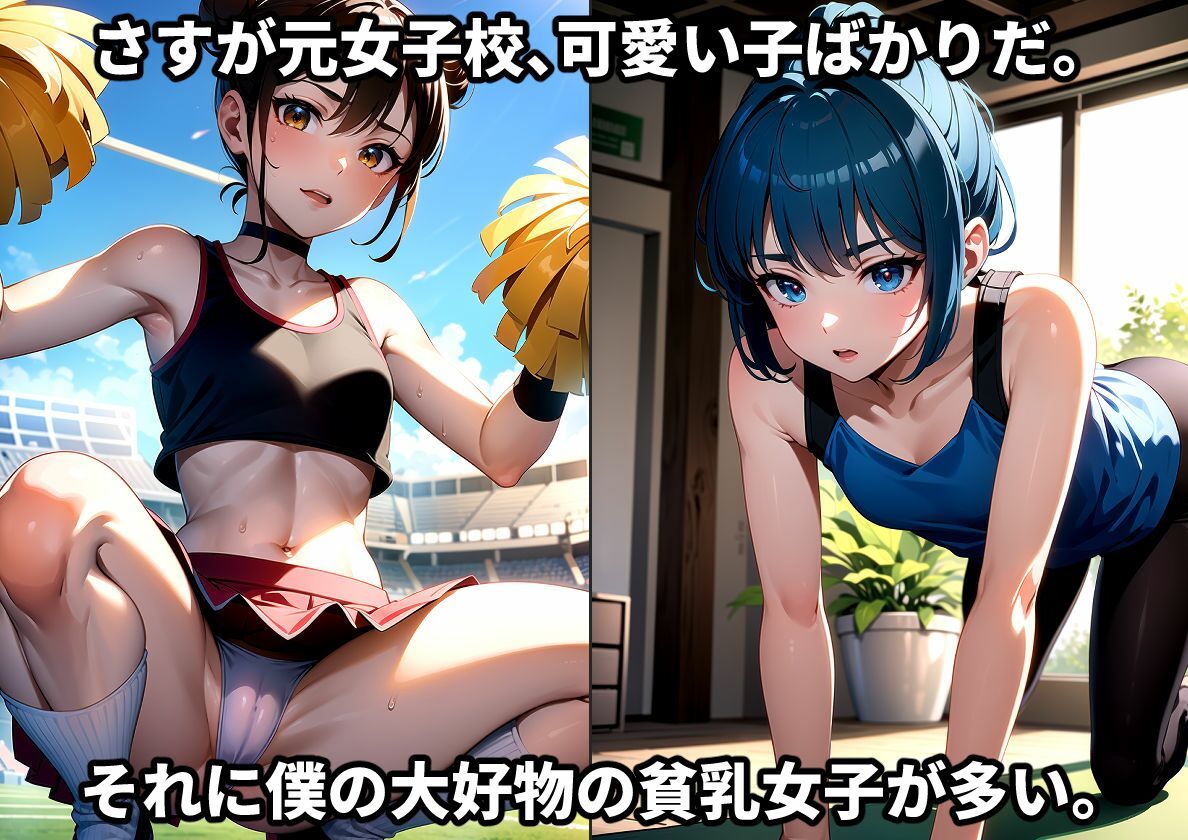 サンプル画像3:男子生徒は僕だけ？貧乳？だらけのハレーム学園生活(ふわふわ未来) [d_370853]