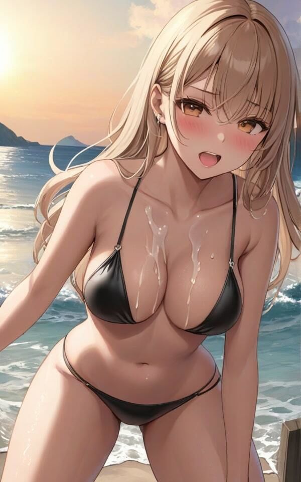 サンプル画像1:巨乳ビッチにガマンできない！ ねぇ、ビーチでいいからしようヨ！(ぷりぷりムチムチ研究所) [d_371201]