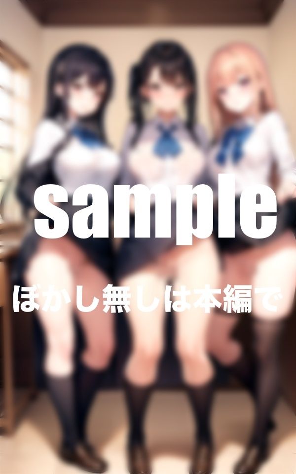 サンプル画像1:スカートたくし上げ特集 JK達の放課後の秘密写真流出(AI.load) [d_371215]