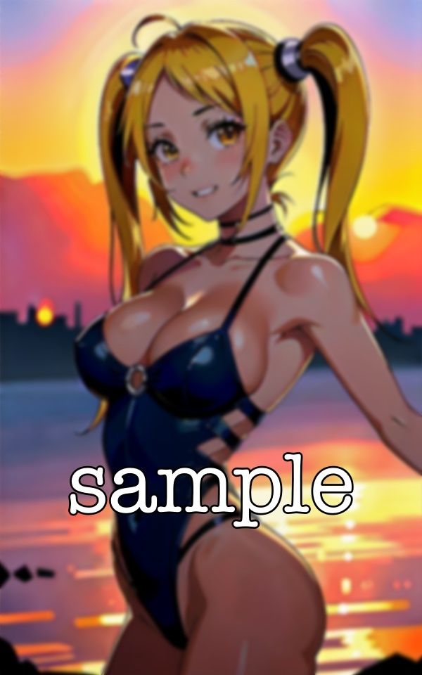 サンプル画像5:金髪ロリ巨乳〜コスプレ痴女〜海辺で破廉恥撮影会(ワンコイン企画) [d_371236]