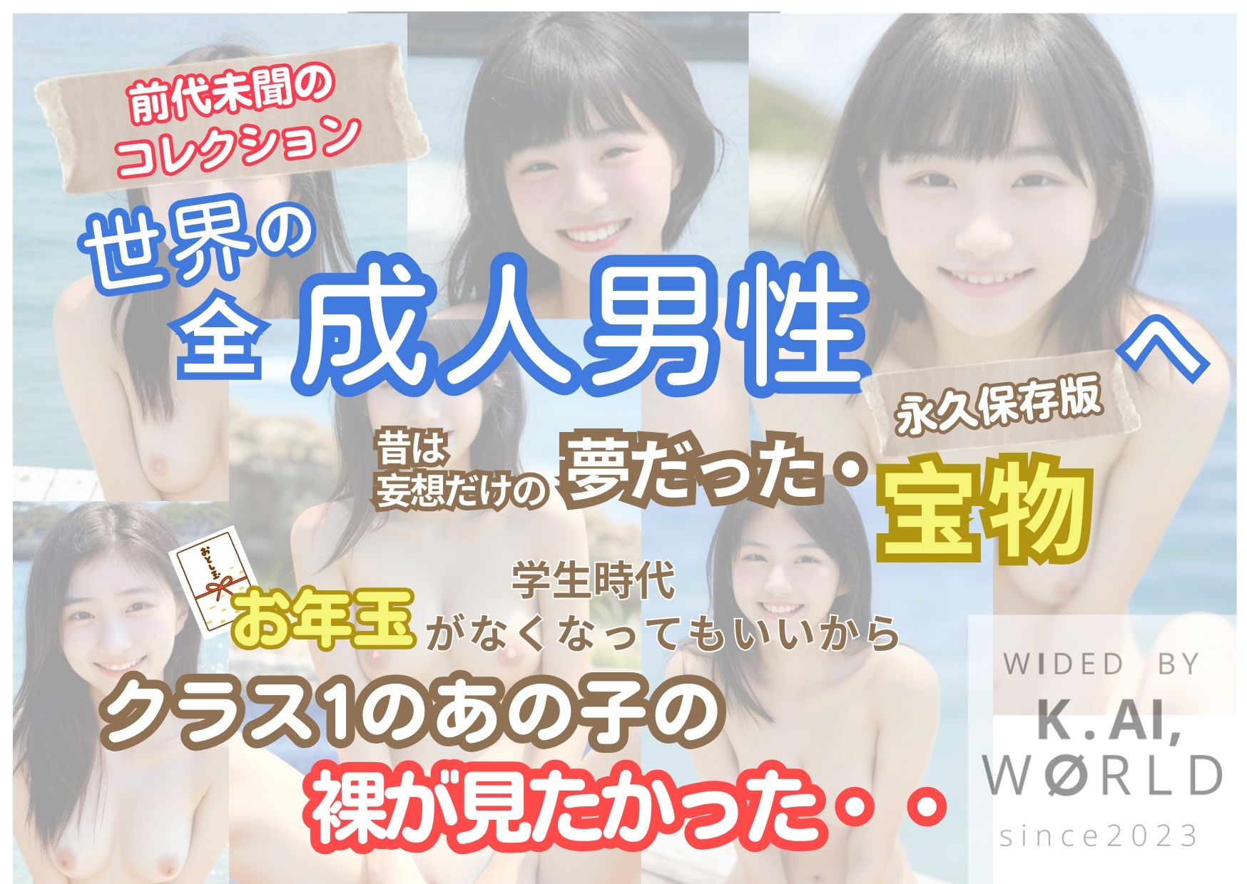 サンプル画像1:人類史上初！前代未聞の333人！大学1年新入生18歳と19歳！純粋＆黒髪の天使シリーズ 第5.2弾Premium（中編）「クラスで1番の女の子の裸だけが拝める」Xデー到来！！(k.AI World) [d_371329]