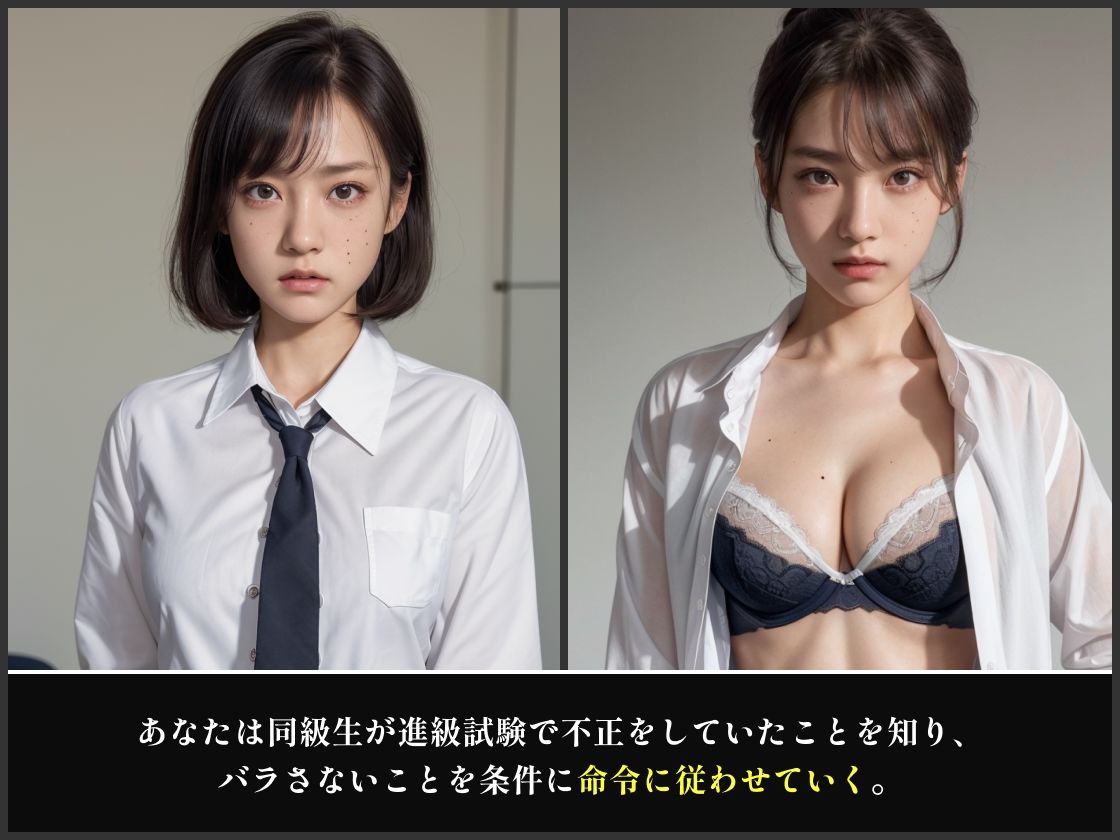 サンプル画像4:リアル女子校生！テストで不正していた同級生を戒めてやりました(美女紹介所) [d_371497]