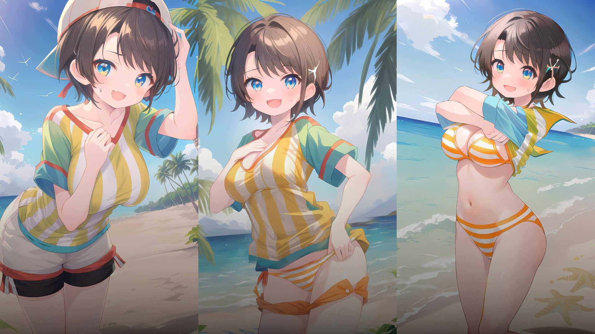 サンプル画像1:南国の黒髪少女、水着も服も全部脱いでしまい…(PeachPoint) [d_371528]