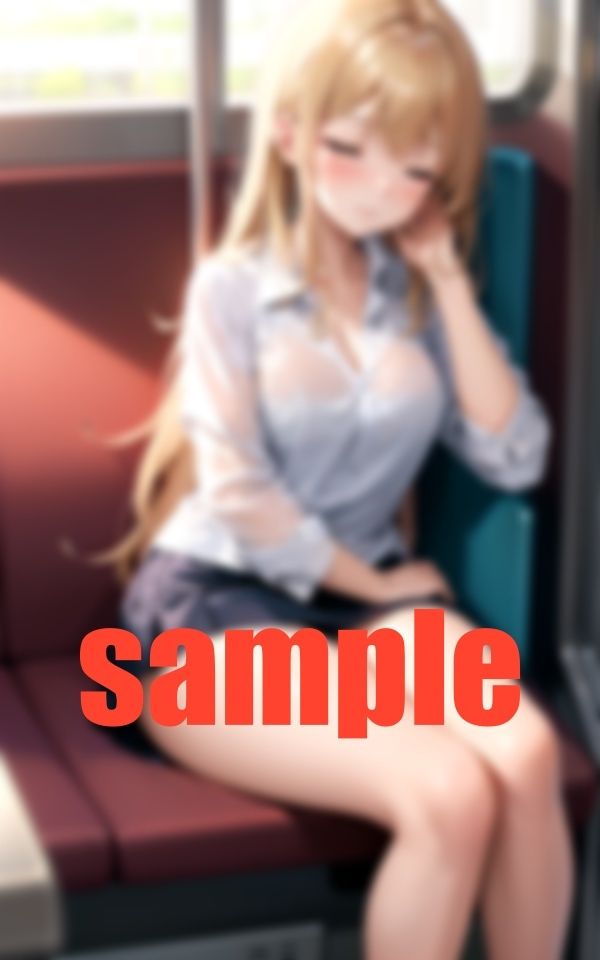 サンプル画像5:電車で眠姦！眼の前で眠るお姉さん(和顔AI語) [d_371583]