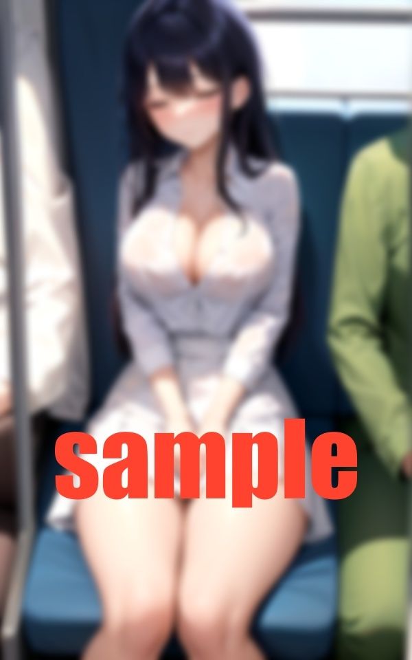 サンプル画像6:電車で眠姦！眼の前で眠るお姉さん(和顔AI語) [d_371583]