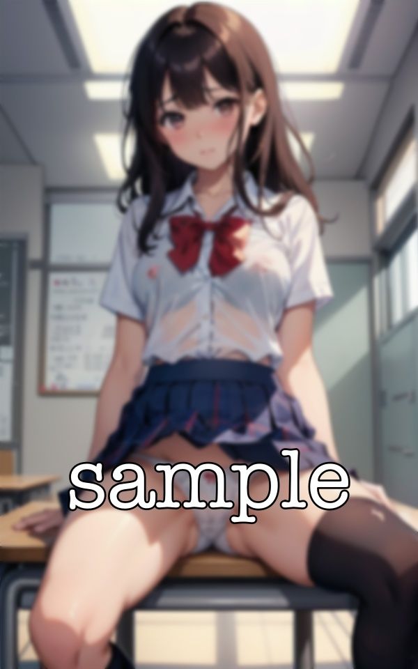 サンプル画像1:パンチラロリコンスペシャル！テストに合格したくて先生の前でパンチラをするJK(美少女戦隊神レンジャー) [d_371738]