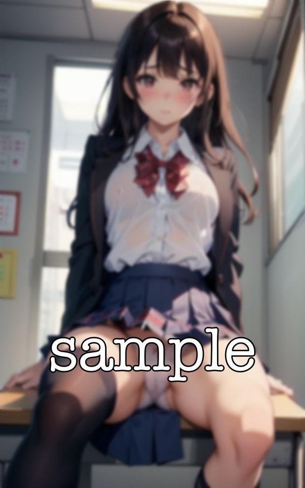 サンプル画像2:パンチラロリコンスペシャル！テストに合格したくて先生の前でパンチラをするJK(美少女戦隊神レンジャー) [d_371738]