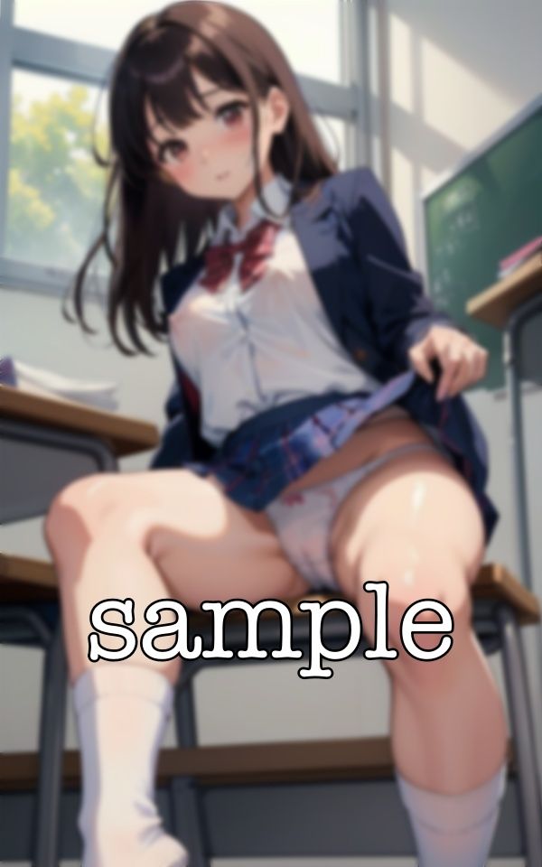 サンプル画像5:パンチラロリコンスペシャル！テストに合格したくて先生の前でパンチラをするJK(美少女戦隊神レンジャー) [d_371738]