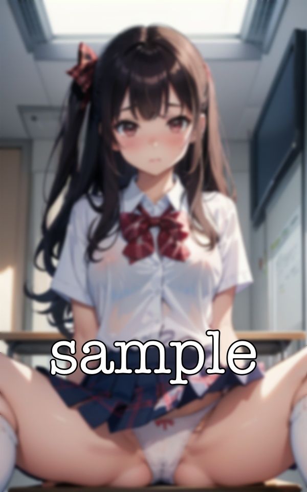 サンプル画像6:パンチラロリコンスペシャル！テストに合格したくて先生の前でパンチラをするJK(美少女戦隊神レンジャー) [d_371738]