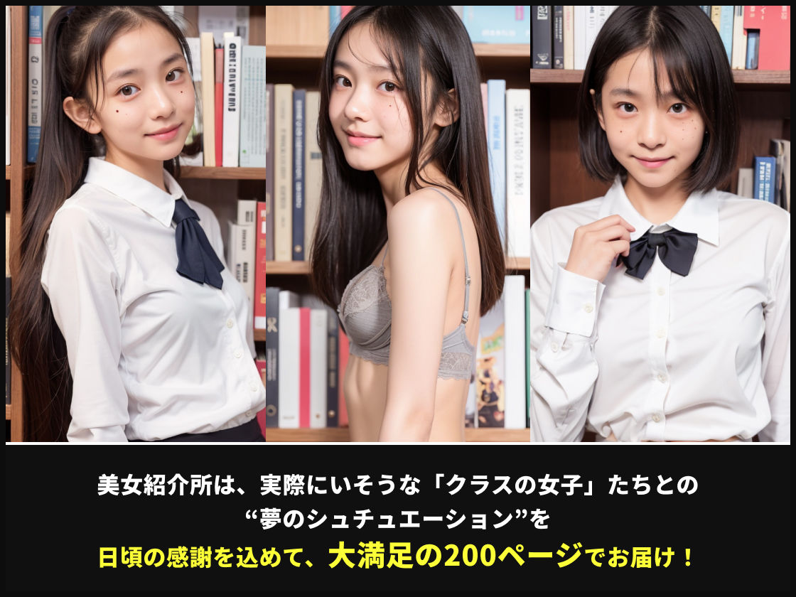 サンプル画像2:リアル女子校生！クラスの女子全員と。(美女紹介所) [d_371851]