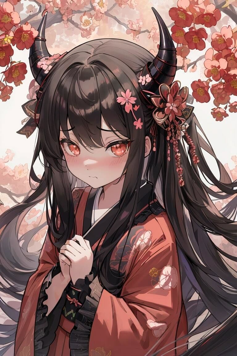 サンプル画像1:彼女はただ角が生えてるだけの女の子(画楽多AI  X) [d_371927]