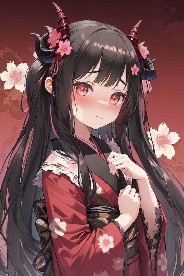 サンプル画像2:彼女はただ角が生えてるだけの女の子(画楽多AI  X) [d_371927]