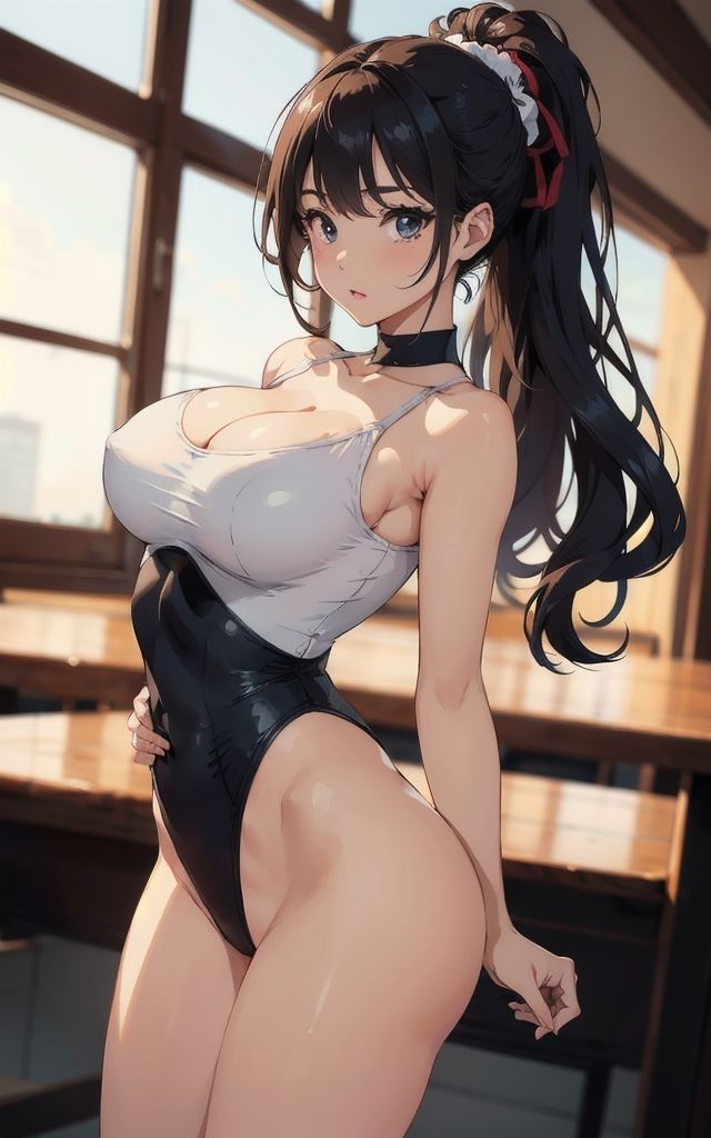 サンプル画像5:レオタード美女の肢体【AI美女イラスト集】(AI picture factory) [d_372091]