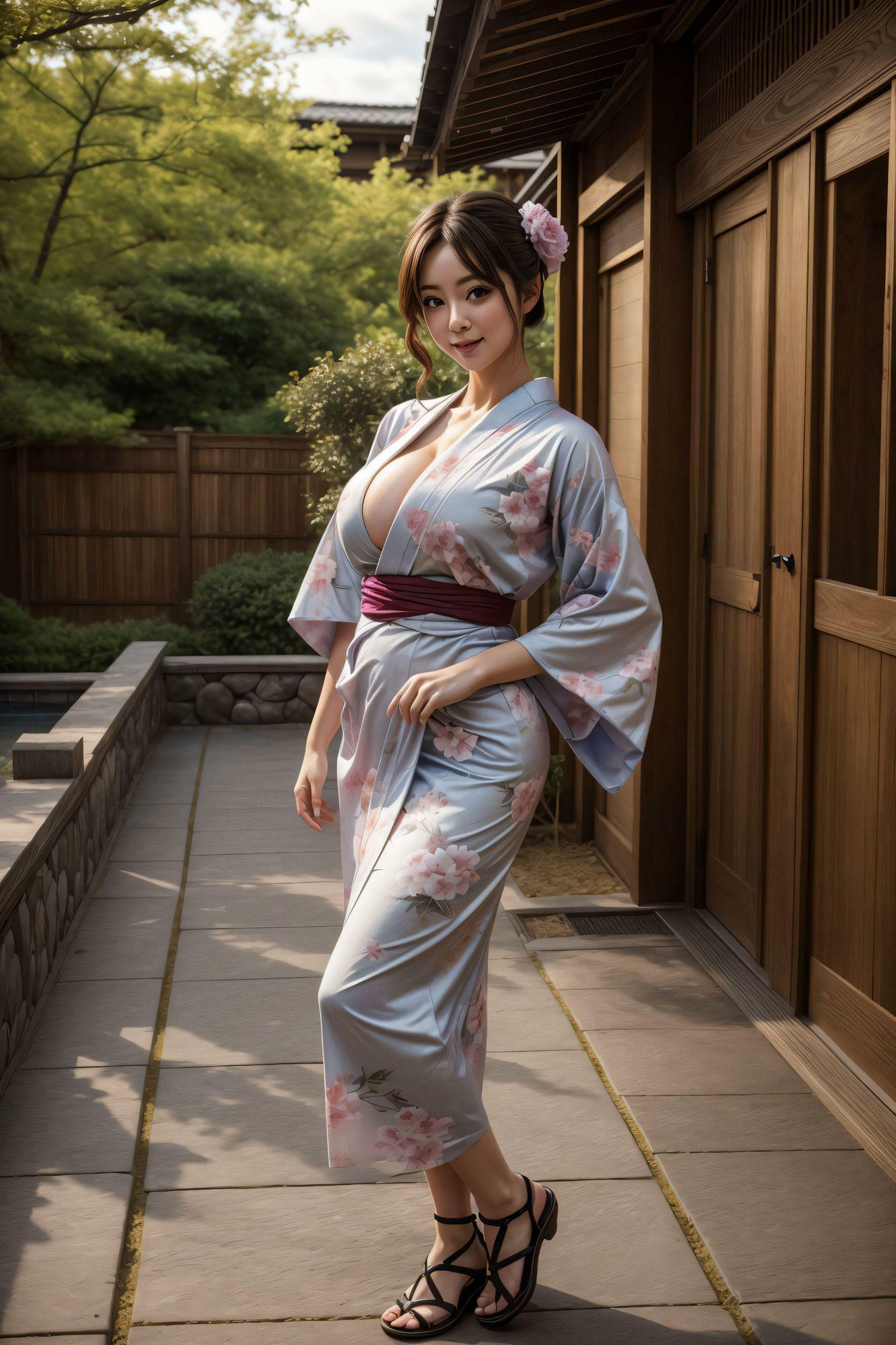 サンプル画像4:若女将はおっぱいで客をとる(AIラヴ) [d_372149]