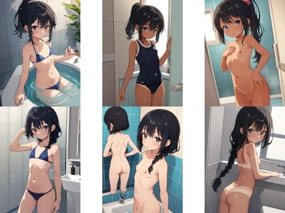 サンプル画像1:J〇ちゃんたちのHな水着と日焼け跡ver.3お風呂編(じぇいまる) [d_372384]