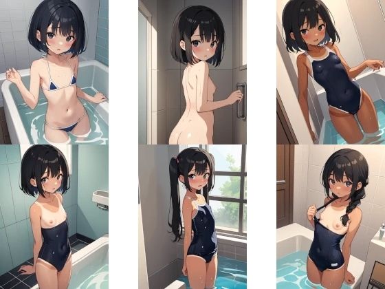 サンプル画像2:J〇ちゃんたちのHな水着と日焼け跡ver.3お風呂編(じぇいまる) [d_372384]