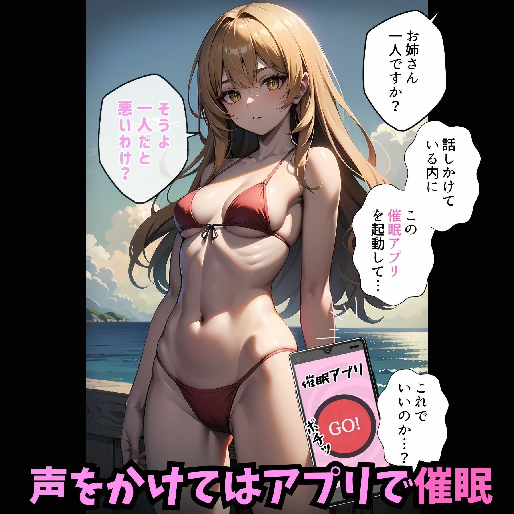 サンプル画像3:催●アプリで強●☆童貞☆卒業 〜海ナンパ〜(ぽんじゅーすたじお) [d_372403]