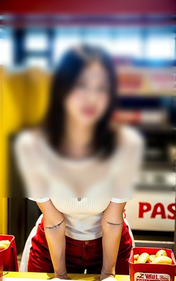 サンプル画像1:【パイパン店員】大行列のできるバーガーショップ239人(美熟女クラブ) [d_372516]