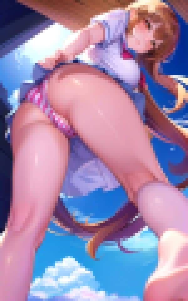 サンプル画像6:真下から見る美女の絶景(癒しの彼女たち) [d_372574]