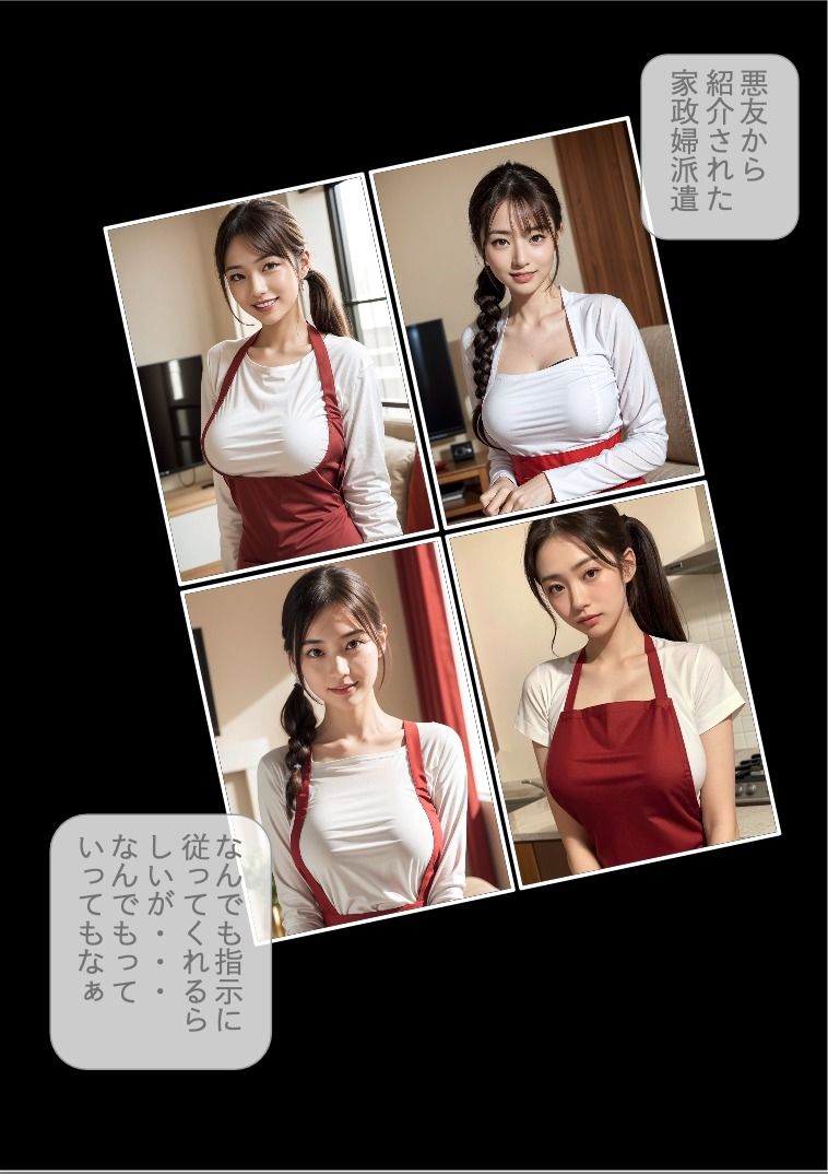 サンプル画像2:［ストーリー＋大量画像］全員爆乳エロBODY従順言いなり家政婦(顔面最強美双子（AI2Twins）) [d_372691]