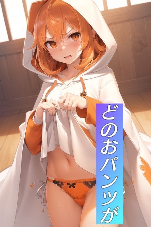 サンプル画像6:嫌顔スカートたくし上げパンツ〜魔法使い編・白魔導士編〜(AIパンツ部) [d_372821]