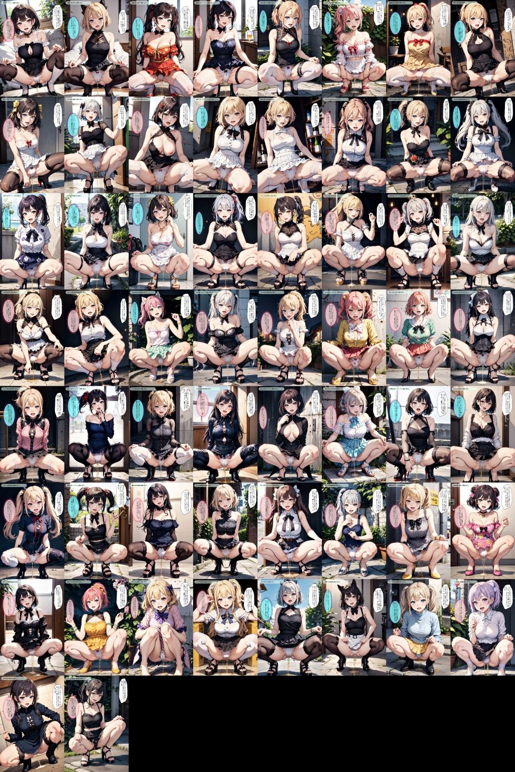 サンプル画像4:しゃがみ放尿美女【vol.1】 – Crouching urinating beauty ［vol.1］ -(あらぶるま18＋（二次元）) [d_372827]