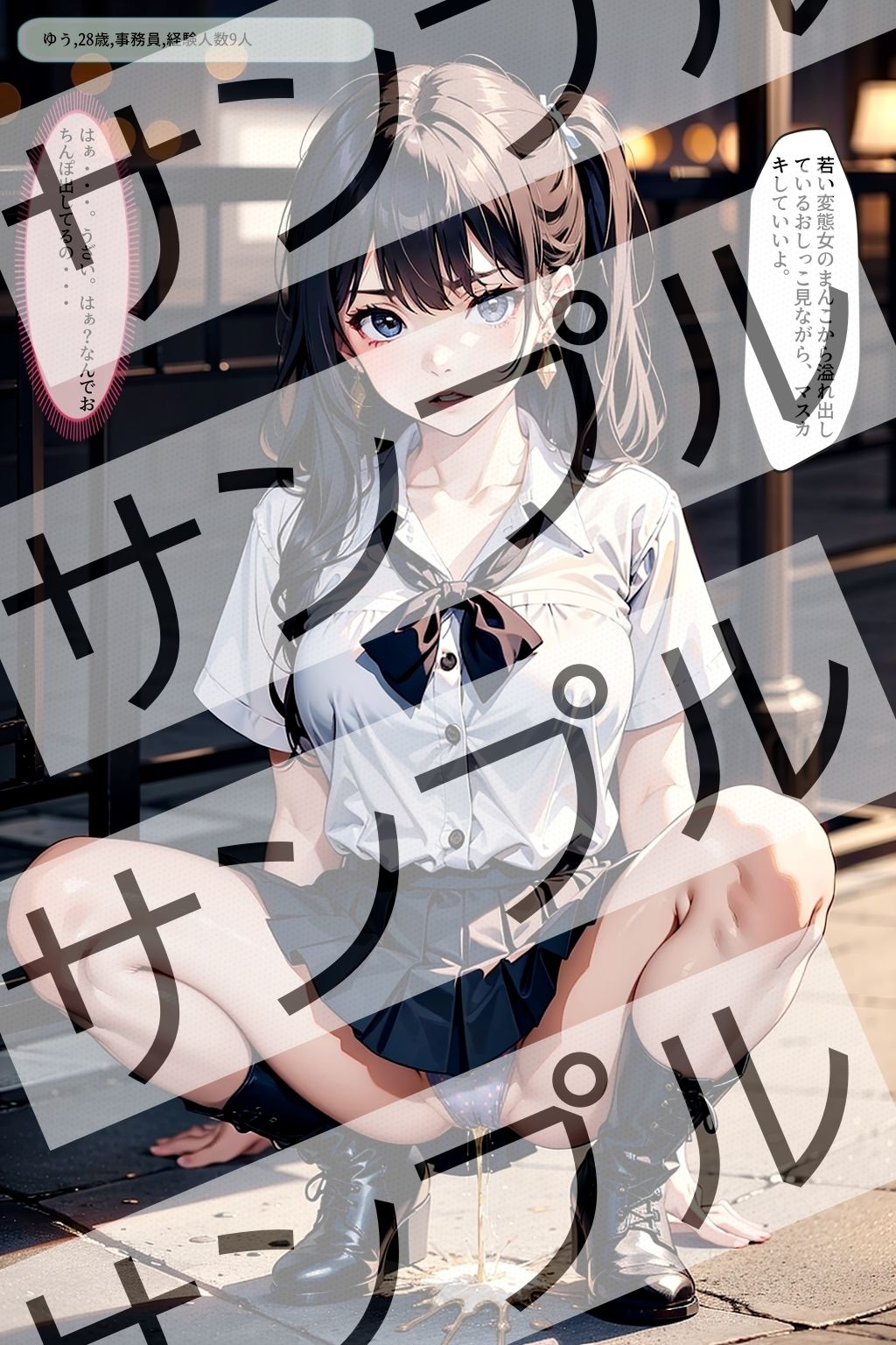 サンプル画像5:しゃがみ放尿美女【vol.1】 – Crouching urinating beauty ［vol.1］ -(あらぶるま18＋（二次元）) [d_372827]