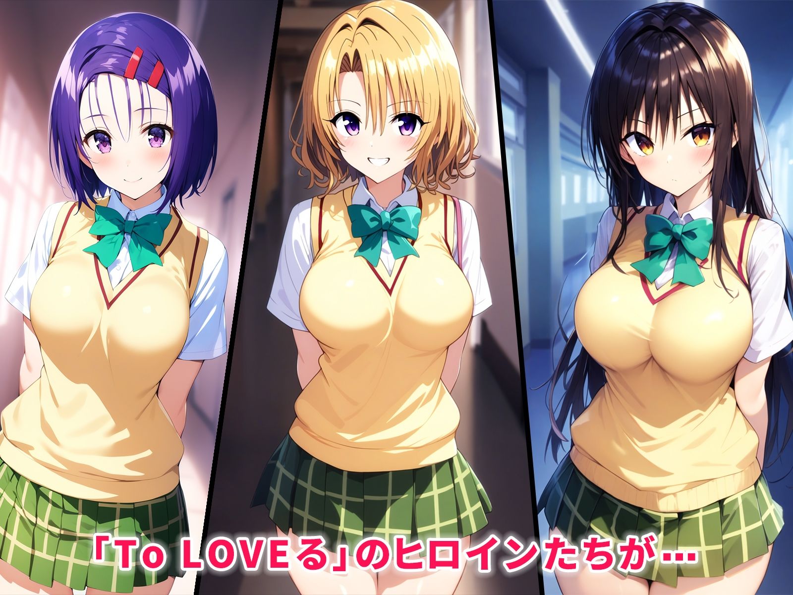 サンプル画像1:彩南学園の美少女トリオが催●おじさんに全員寝取られ孕まされる話(ぶるーと) [d_372913]