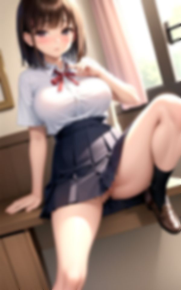 サンプル画像1:綺麗なオ○ンコを見せつけてくるエチエチ女学生(リアルAI製作会) [d_372917]