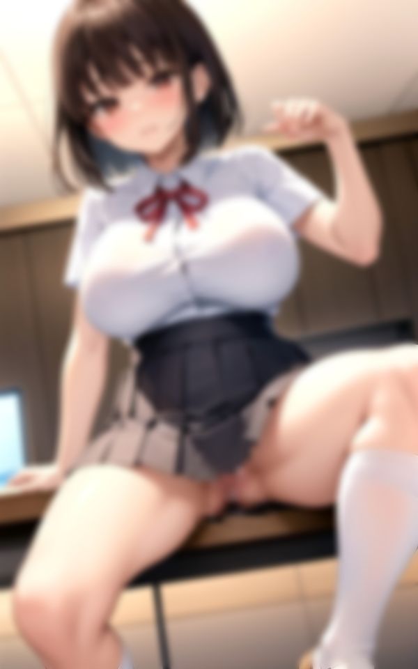 サンプル画像4:綺麗なオ○ンコを見せつけてくるエチエチ女学生(リアルAI製作会) [d_372917]