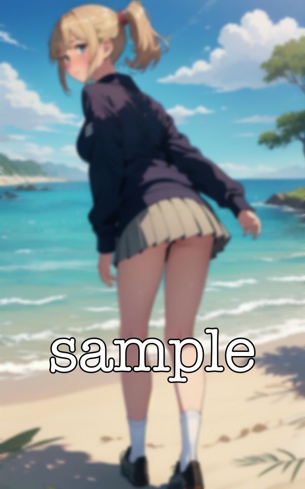 サンプル画像1:JKとパンチラ海デート！ミニスカ制服のかわいい女子と援交デート特集(性欲モンスター企画) [d_372959]